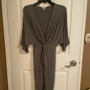 Joie olive green dress that comes down to about knee height.